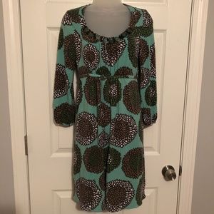 Boden Blue Patterned and Embellished Dress- Size 8
